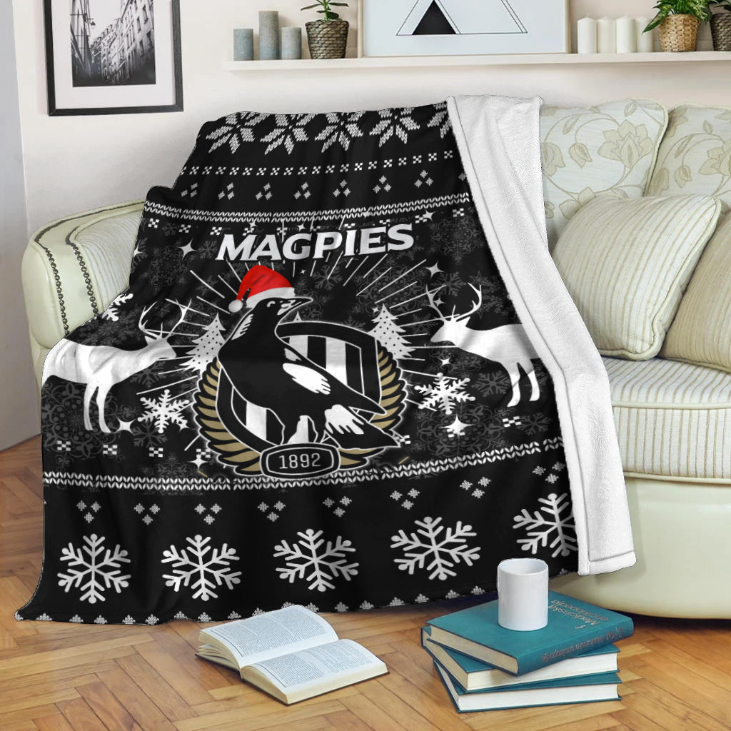 collingwood-magpies-blanket-christmas-ugly-style