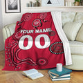 custom-personalised-western-sydney-wanderers-blanket-indigenous-dot-painting-art