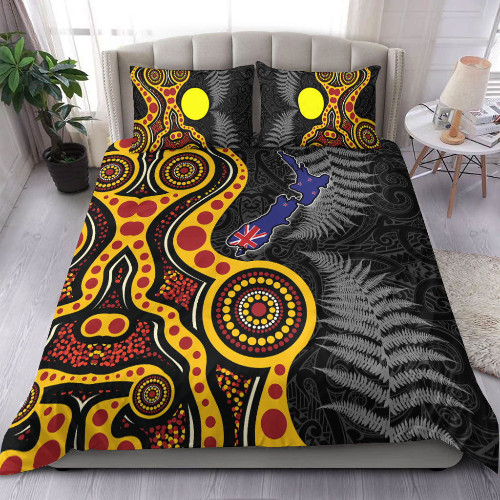 new-zealand-maori-combine-australia-aboriginal-bedding-set