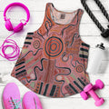 Aboriginal Women's Racerback Tank - Indigenous Footprint Landscape - Vibe Hoodie