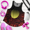 Aboriginal Women's Racerback Tank - Indigenous Flag Grunge Style - Vibe Hoodie