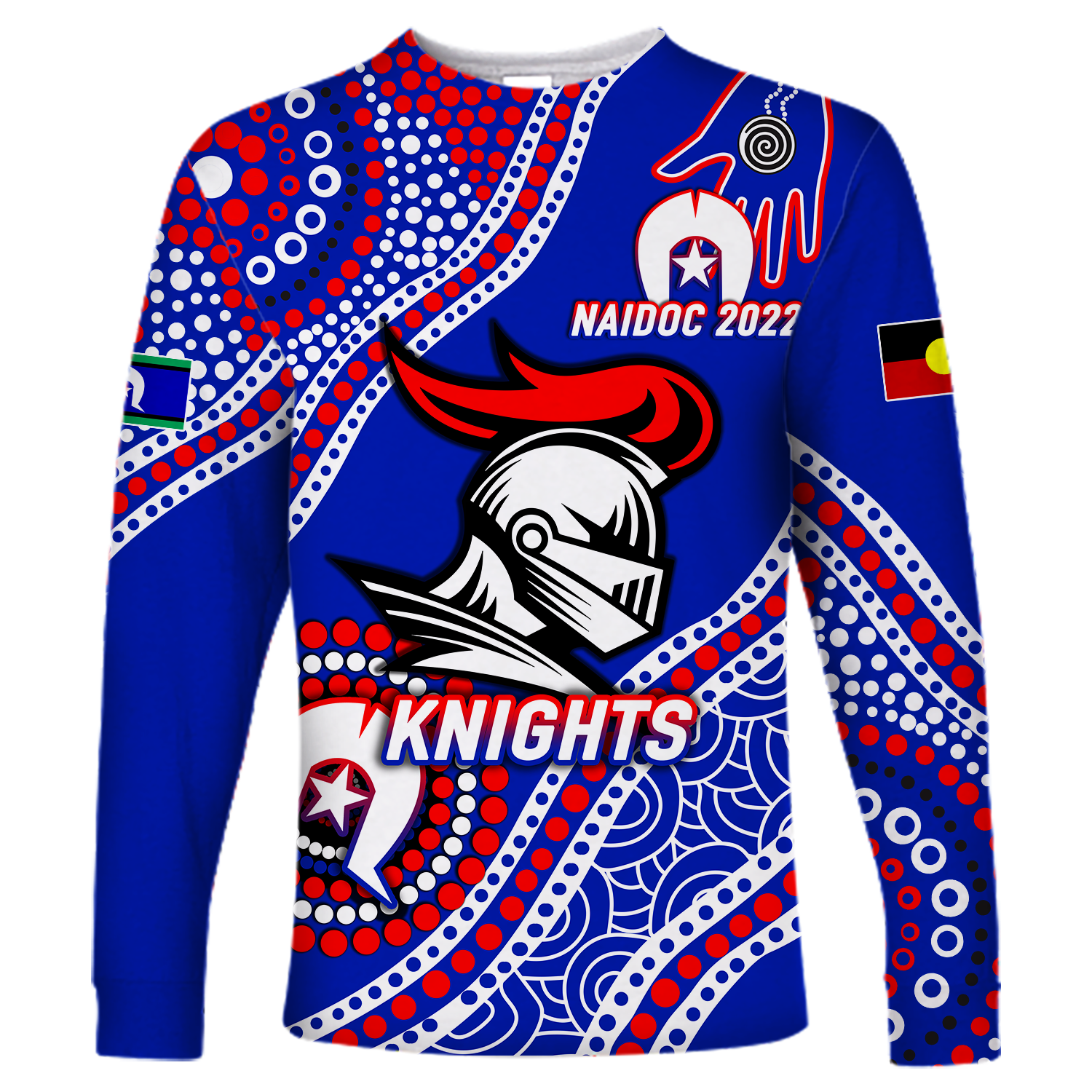 custom-personalised-knights-rugby-naidoc-2022-aboriginal-long-sleeve-shirt