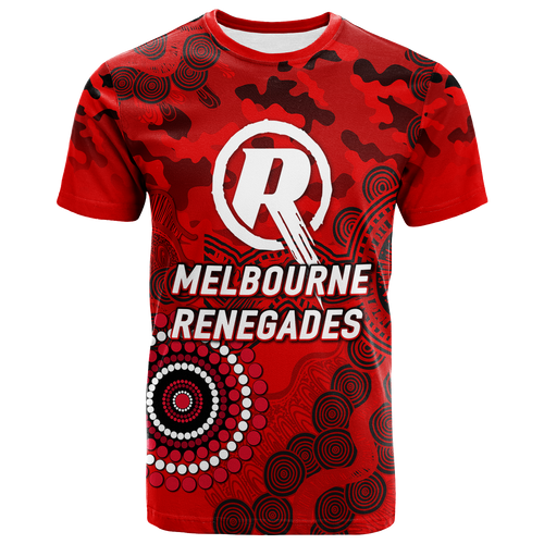 Melbourne Renegades ANZAC Day Aboriginal T-Shirt - LT12