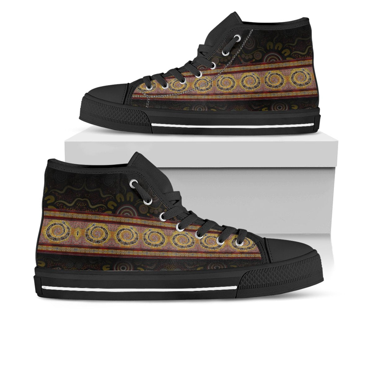 high-top-snake-dot-panting-art