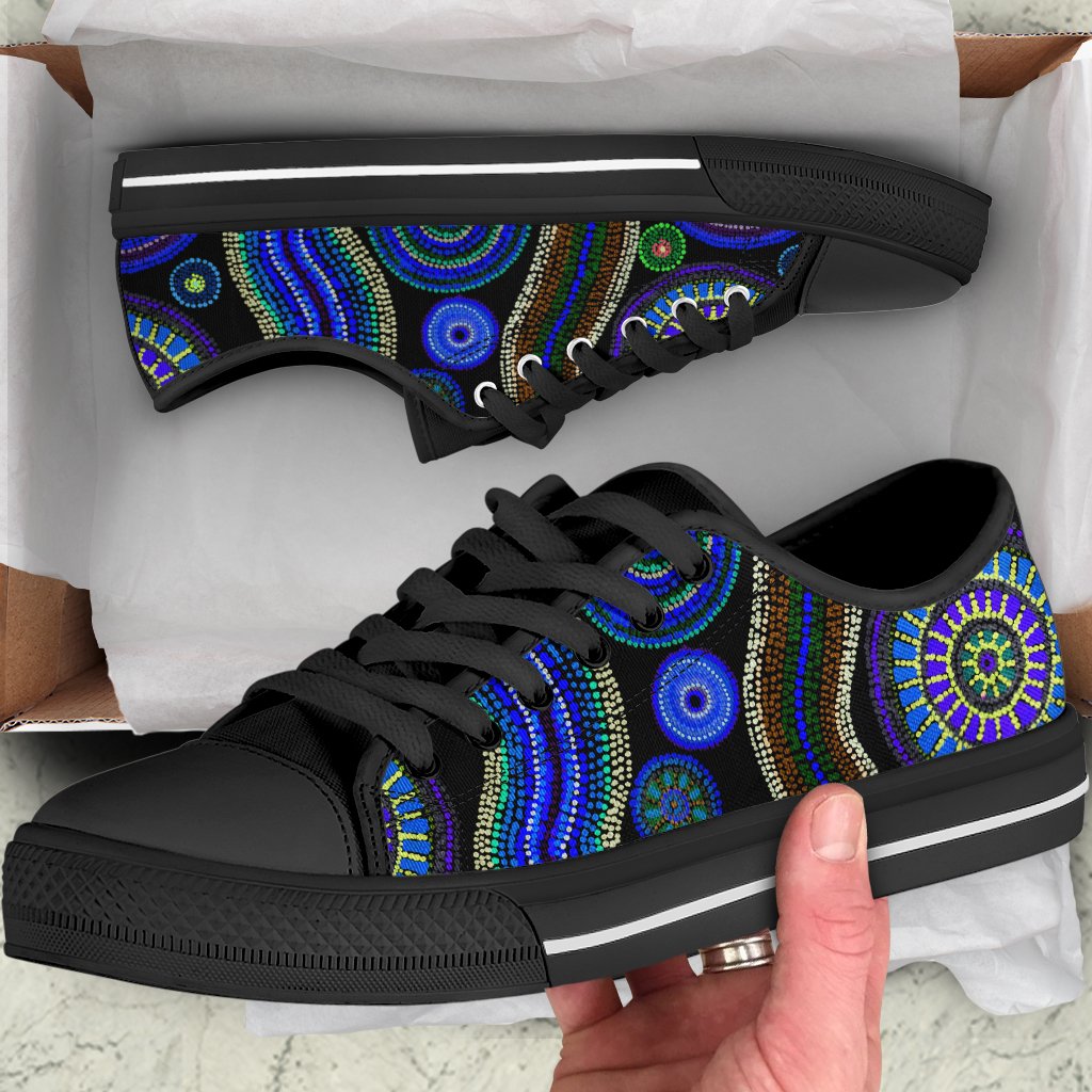 low-top-aboriginal-dot-unique-style-blue