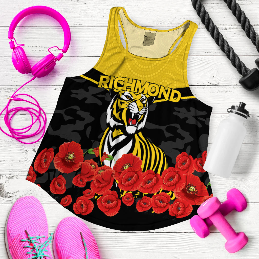 Richmond Anzac Day Indigenous Art Women Tank Top
