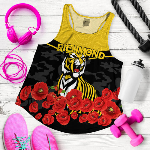 Richmond Anzac Day Indigenous Art Women Tank Top
