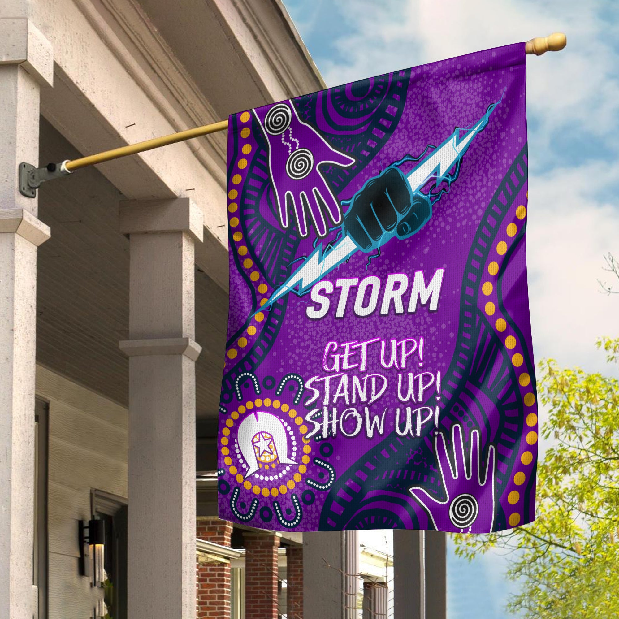 Storm Rugby NAIDOC 2022 Aboriginal Garden Flag - LT12