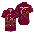 Brisbane Broncos Rugby Indigenous Hawaiian Shirt - LT12