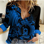 custom-personalised-aboriginal-torres-strait-islands-in-wave-blue-women-casual-shirt
