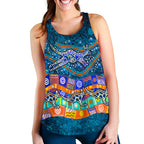 Australia Indigenous Women Tank Top -  Dot Painting Art
