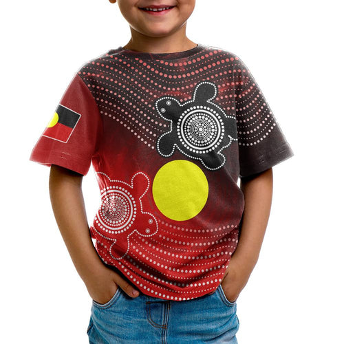 aboriginal-t-shirts-kid-indigenous-circle-dot-painting-style