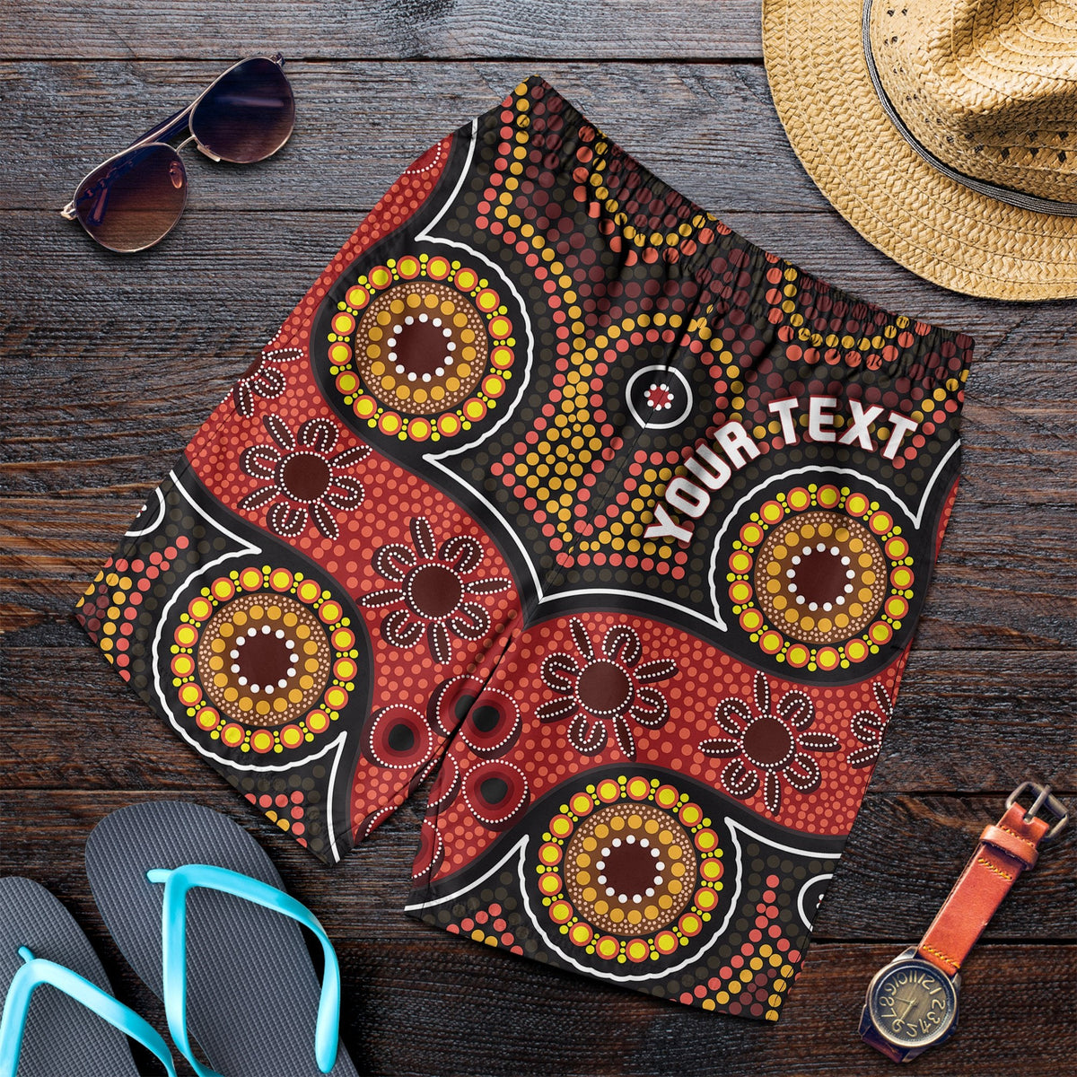 custom-aboriginal-mens-shorts-indigenous-circle-dot-painting-style-1