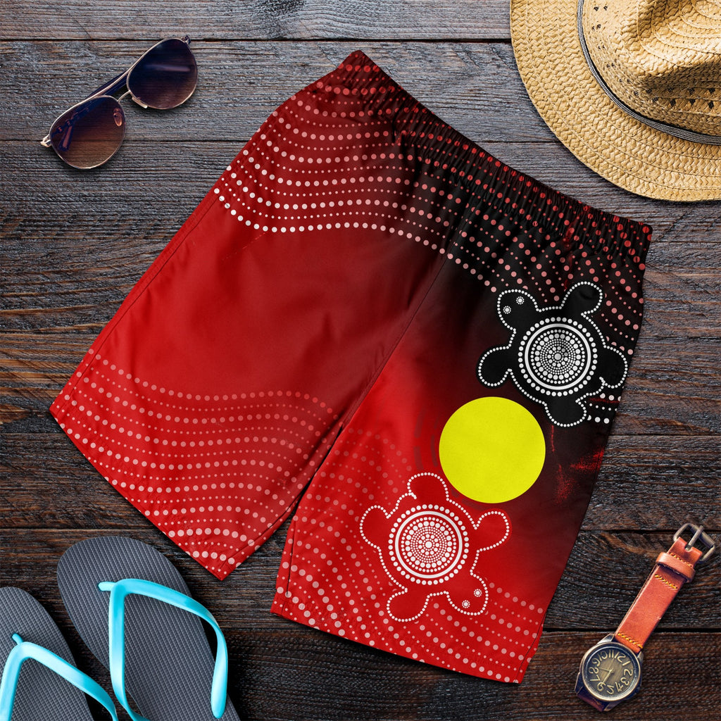 aboriginal-mens-shorts-indigenous-circle-dot-painting-style