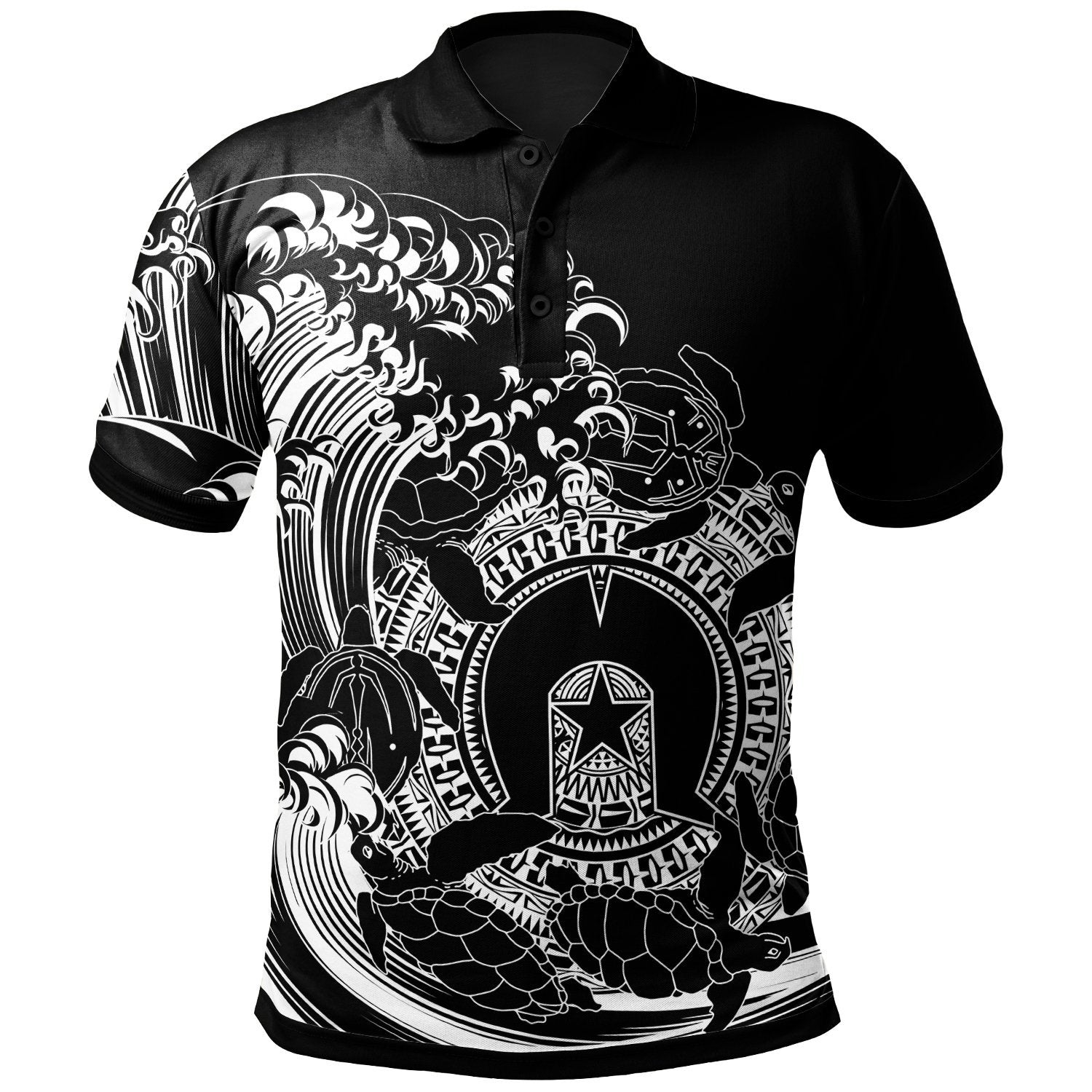 allculture-aboriginal-polo-shirt-torres-strait-islands-in-wave-black-lt20