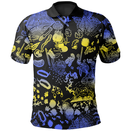 polo-shirt-australian-aboriginal-golden-wattle-unisex