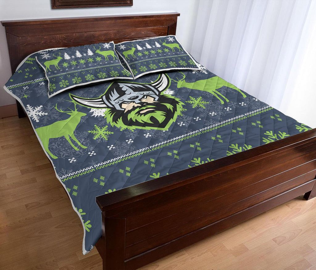 canberra-raiders-quilt-bed-set-christmas-ugly-style