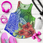 Torres Strait Islanders Women's Tank - Ocean Hibiscus - Vibe Hoodie