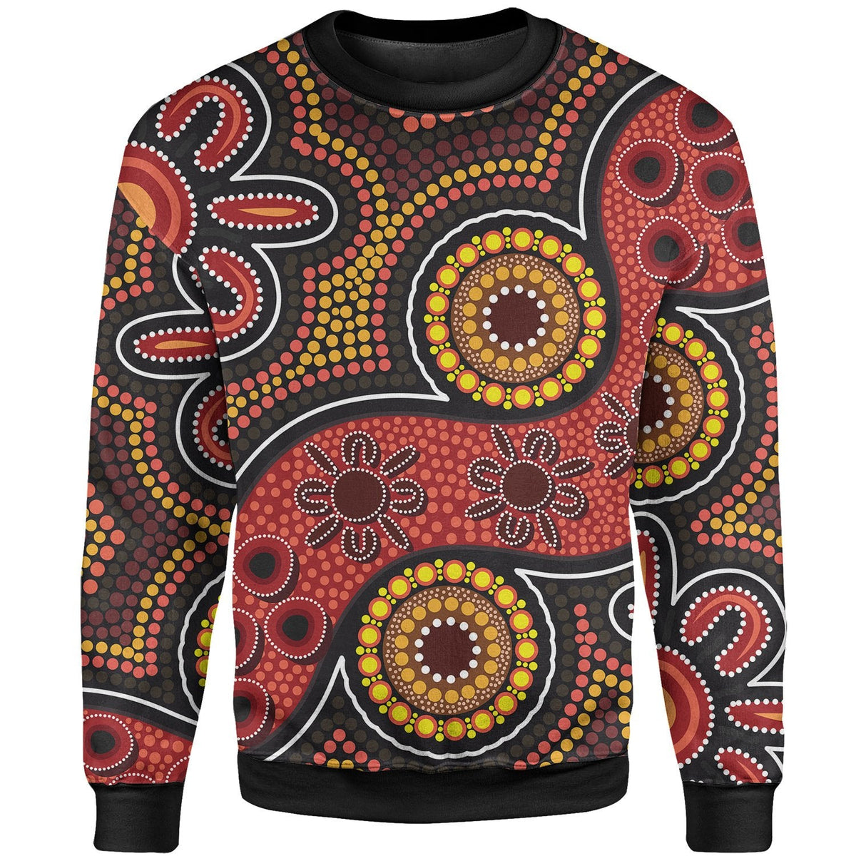 aboriginal-sweatshirt-indigenous-circle-dot-painting-style