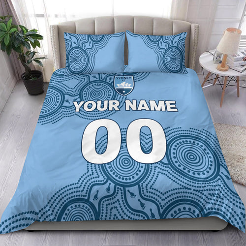 custom-personalised-sydney-bedding-set-indigenous-dot-painting-art