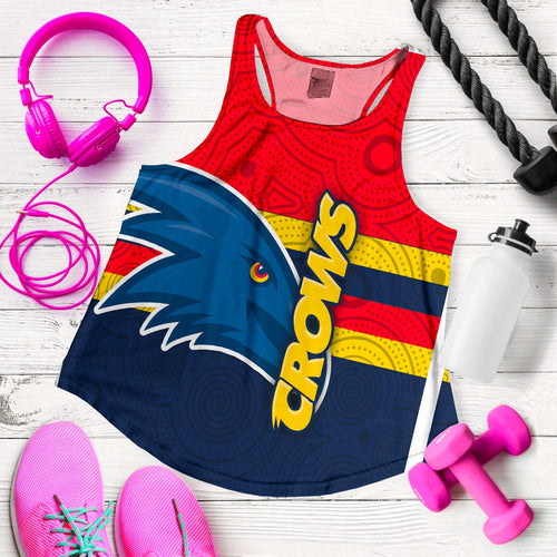 custom-personalised-adelaide-crows-women-tank-top-aboriginal-dot-painting