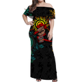 NAIDOC Week 2022 Aboriginal Art Unique Off Shoulder Long Dress