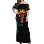 NAIDOC Week 2022 Aboriginal Art Unique Off Shoulder Long Dress