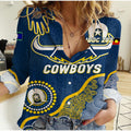 Cowboys Rugby NAIDOC 2022 Aboriginal Women Off Shoulder Sweater 