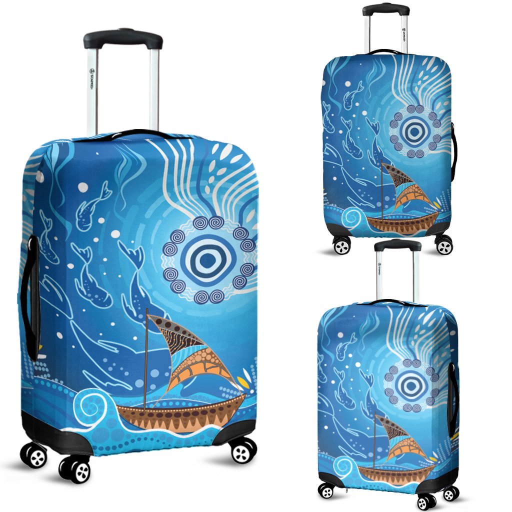 luggage-cover-aboriginal-view-sea-with-fish-and-boat