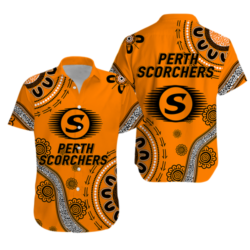 Perth Scorchers Aboriginal Art Cricket 2022 Hawaiian Shirt - LT12