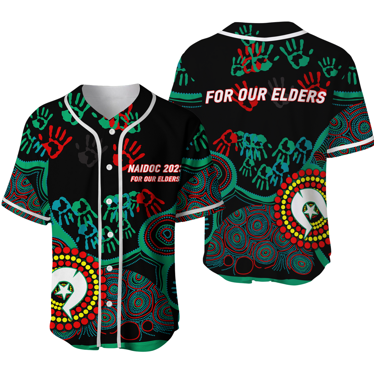 NAIDOC Week 2023 Aboriginal Art For Our Elders Baseball Jersey - LT12