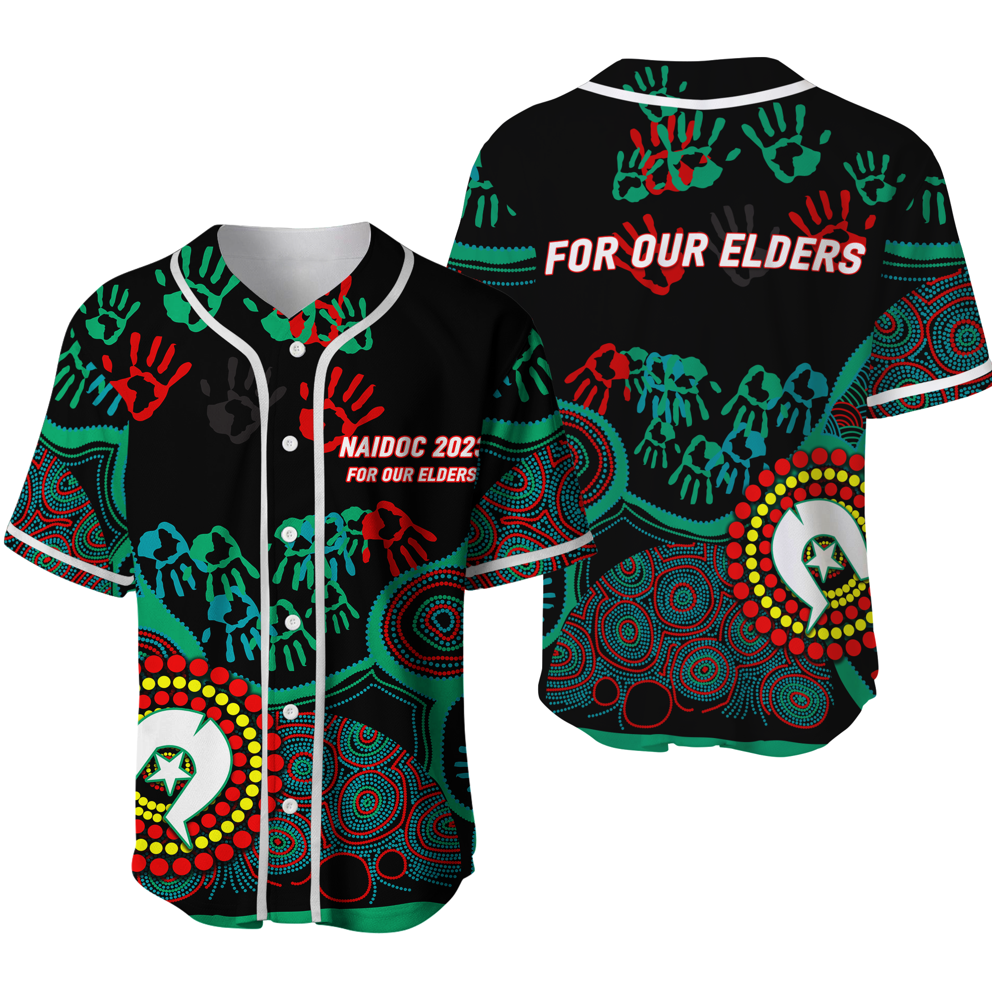 NAIDOC Week 2023 Aboriginal Art For Our Elders Baseball Jersey - LT12