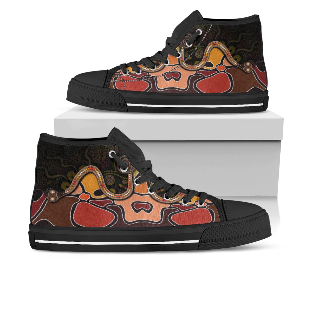 high-top-aboriginal-snake-with-dot-painting