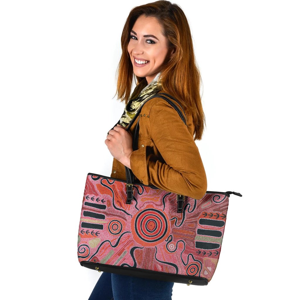 aboriginal-large-leather-tote-bag-indigenous-footprint-landscape