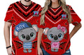 (Custom Personalised) Australia Valentine Cute Koala Couple T Shirt Aboriginal Valentine Red LT13