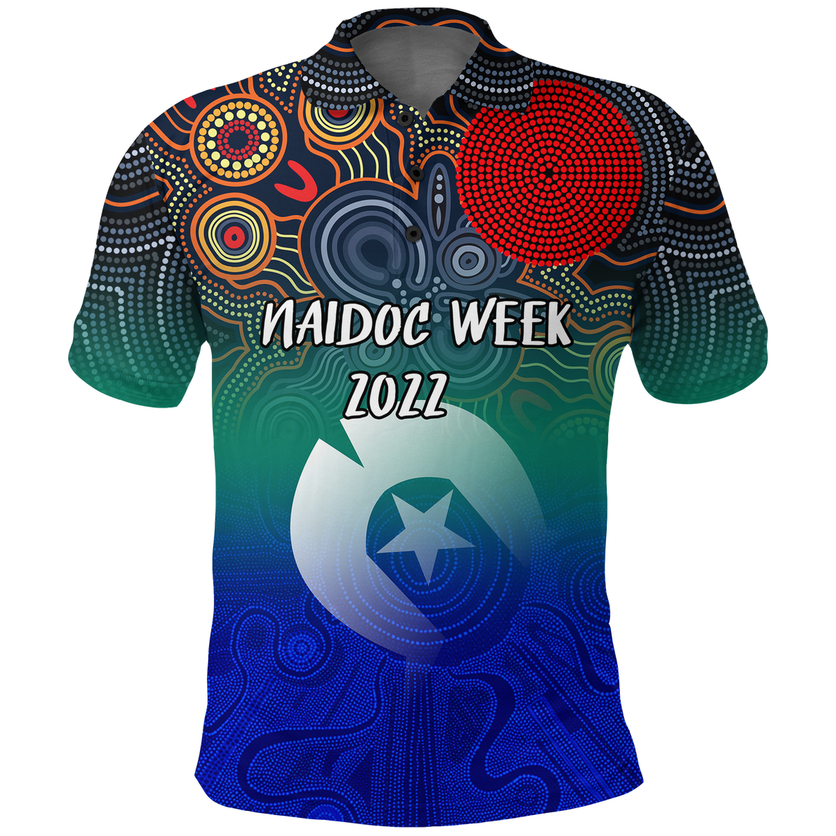 naidoc-week-2022-torres-strait-islander-with-aboriginal-dot-painting-art-polo-shirt