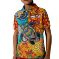 aboriginal-personalised-kid-polo-shirt-turtle-indigenous-art