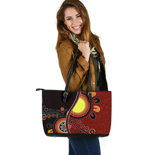 aboriginal-leather-tote-bag-australia-flag-dot-painting-art