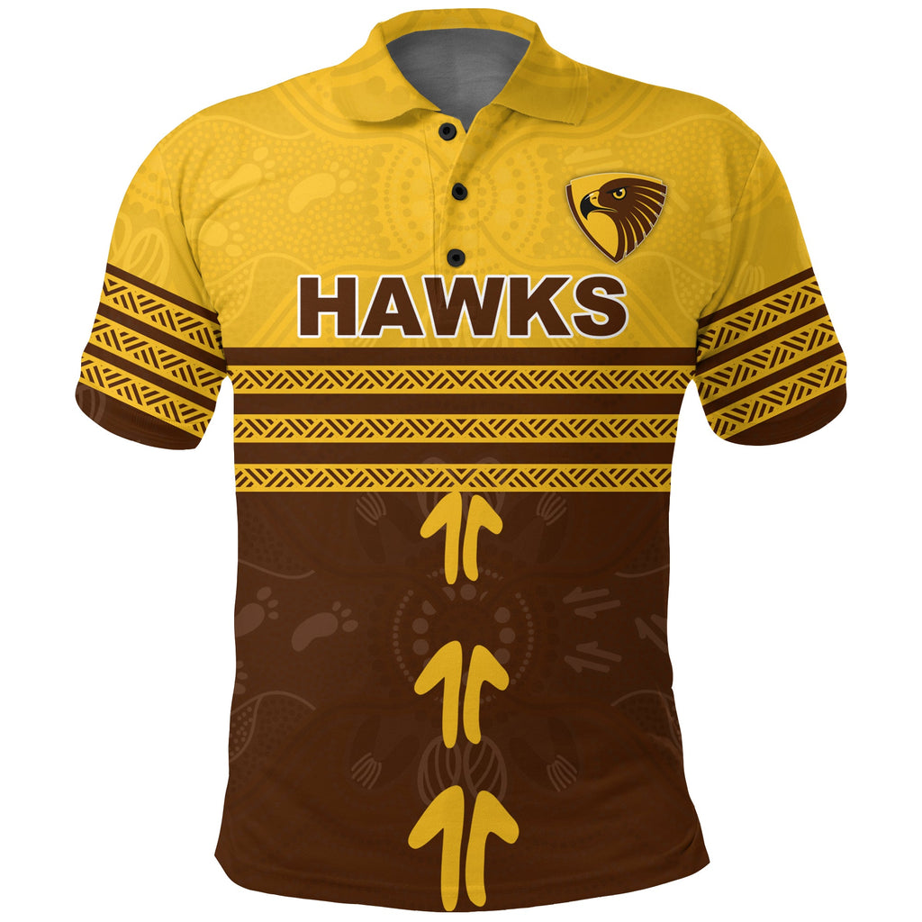 custom-personalised-hawthorn-polo-shirt-aboriginal-dot-painting