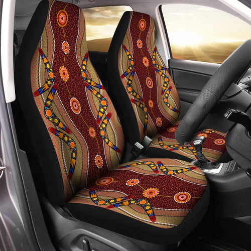 aboriginal-car-seat-cover-boomerang-dot-painting-circle-patterns