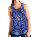 Aboriginal Kangaroo Painting Purple Women Tank Top