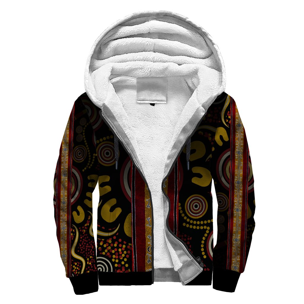 sherpa-hoodie-aboriginal-dot-panting-art-stripe-lines