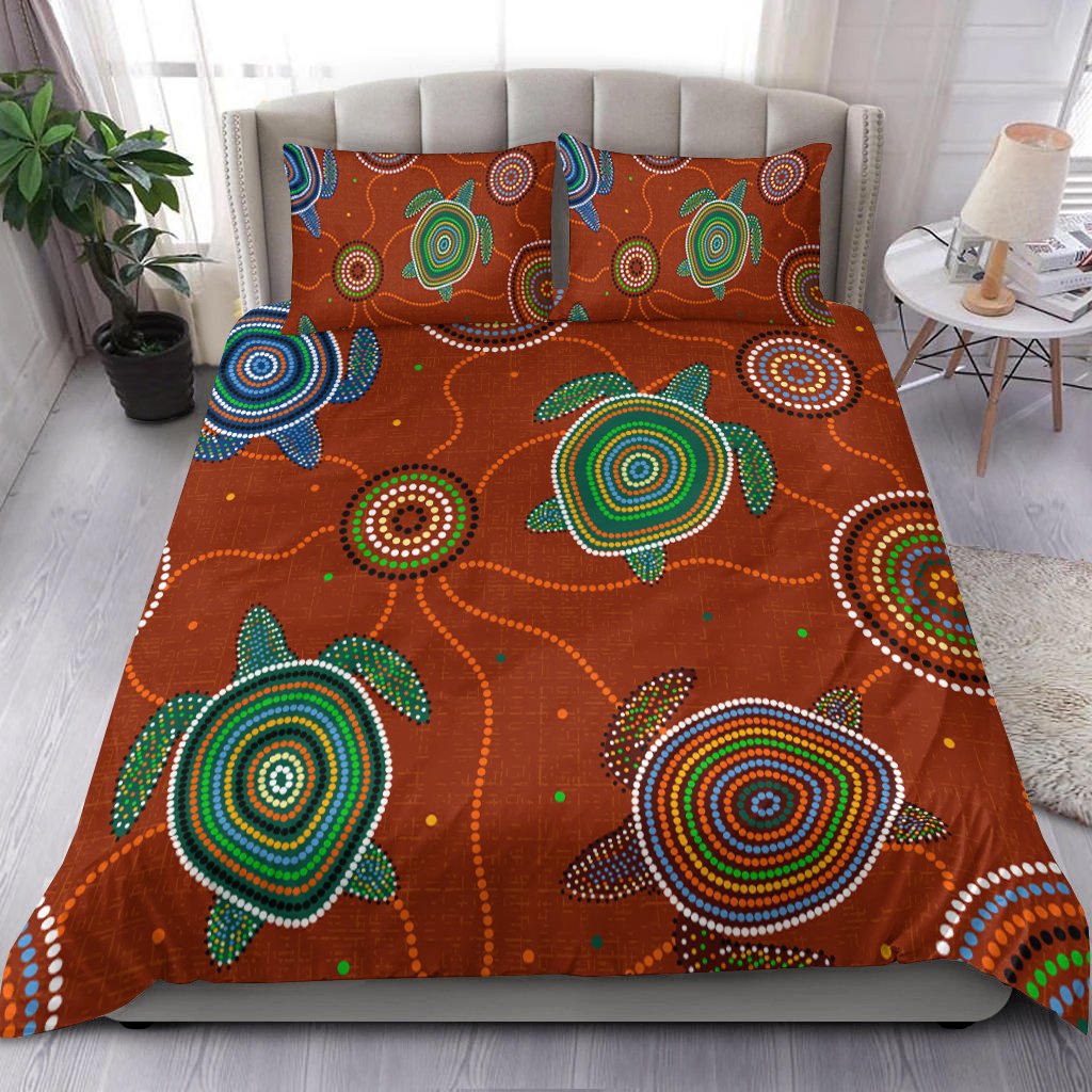 aboriginal-bedding-set-aussie-turtle-with-aboriginal-style