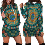 hoodie-dresses-aboriginal-green-dot-painting-with-earth