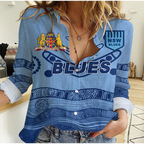 (Custom Personalised) New South Wales Blues Aboriginal  Indigenous Women Off Shoulder Sweater