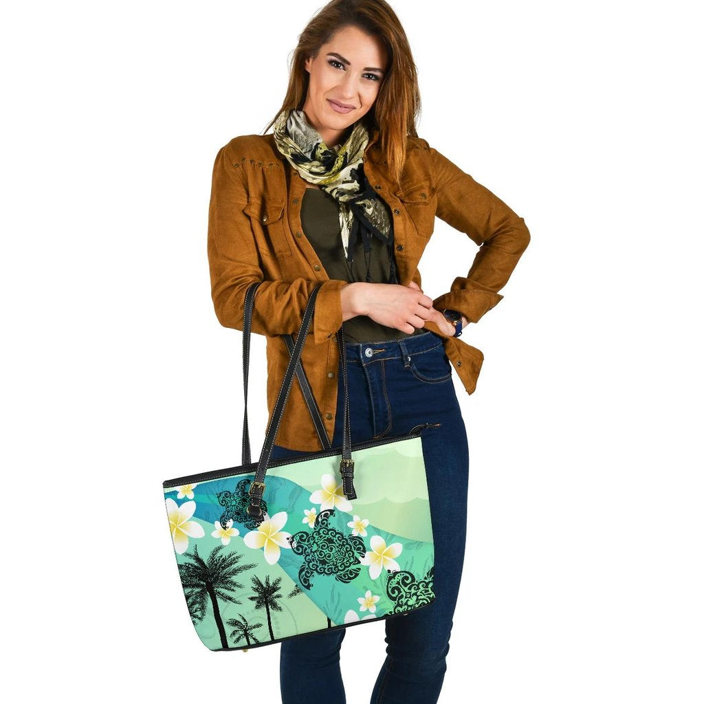 turtle-plumeria-large-leather-tote