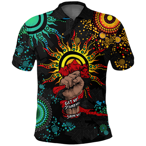 NAIDOC Week 2022 Aboriginal Art Unique Polo Shirt - LT12