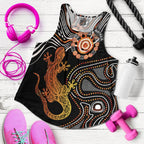 Aboriginal Women's Racerback Tank - Lizard Sunshine - Vibe Hoodie