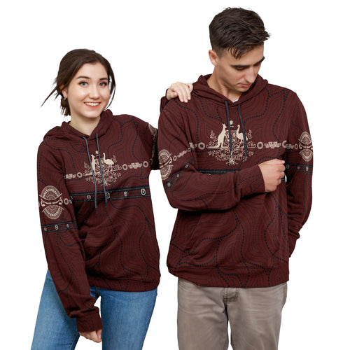 aboriginal-hoodie-australian-coat-of-arms-didgeridoo-dot-painting