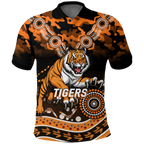 Tigers Rugby ANZAC Day Camouflage Indigenous Art Polo Shirt - LT12